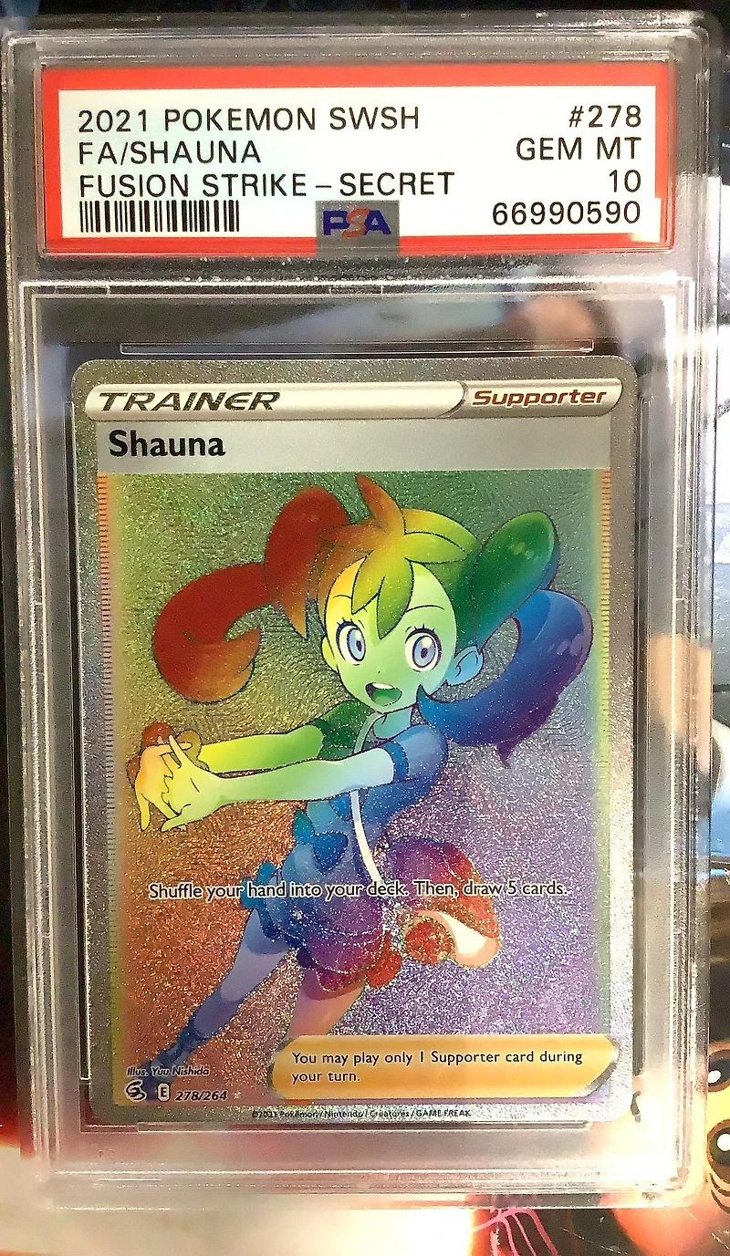 2021 Pokemon Sword & Shield Fusion Strike 278 Full Art/shauna Secret PSA