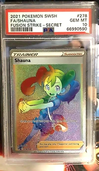 2021 Pokemon Sword & Shield Fusion Strike 278 Full Art/shauna Secret PSA