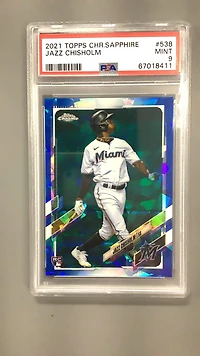 2021 Topps Chrome Sapphire 538 Jazz Chisholm PSA 9