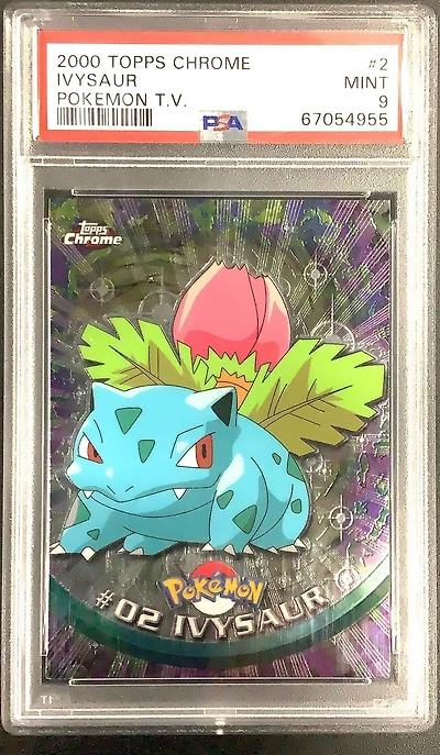 2000 Topps Chrome Pokemon T.v. 2 Ivysaur PSA 9
