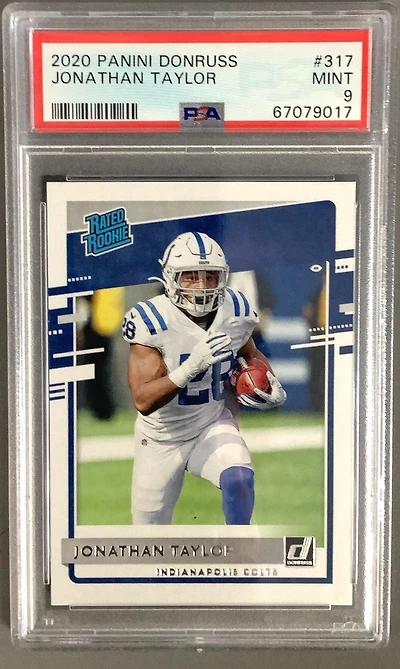 2020 Panini Donruss 317 Jonathan Taylor PSA 9