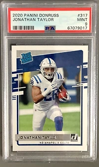 2020 Panini Donruss 317 Jonathan Taylor PSA 9