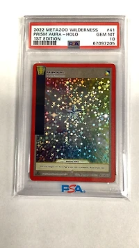 2022 Metazoo Wilderness 41 Prism Aura-holo 1st Edition PSA 10