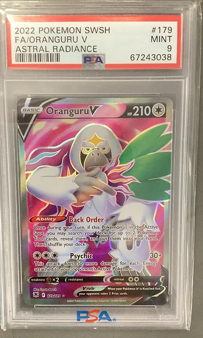 2022 Pokemon Sword & Shield Astral Radiance 179 Full Art/oranguru V PSA 9