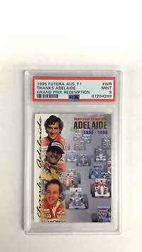 1995 Futera Australian Formula 1 Grand Prix Redemption Wr Thanks Adelaide PSA 9