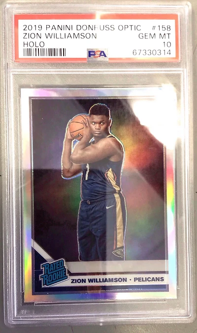 2019 Panini Donruss Optic 158 Zion Williamson Holo PSA 10