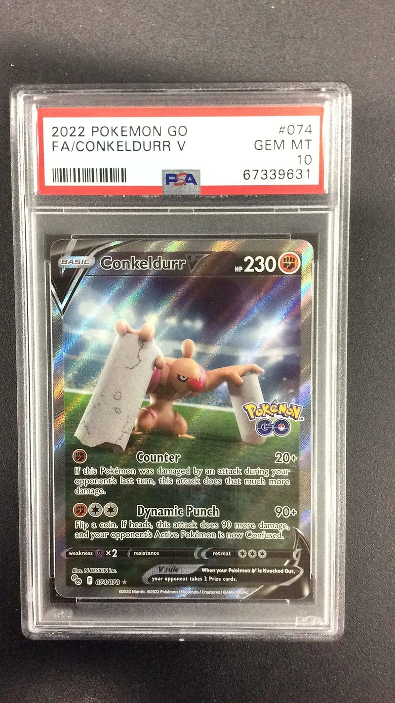 2022 Pokemon Go 074 Fa/conkeldurr V PSA 10