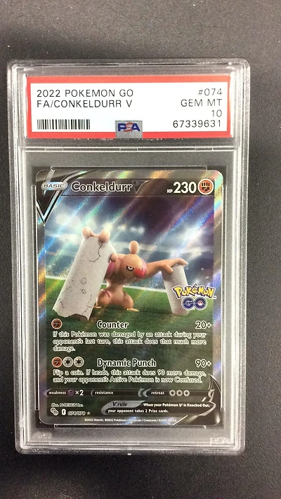 2022 Pokemon Go 074 Fa/conkeldurr V PSA 10