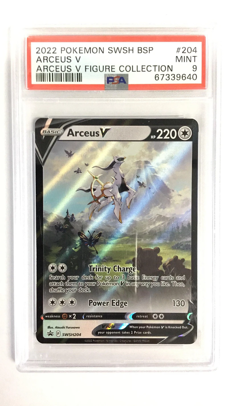 2022 Pokemon Swsh Black Star Promo 204 Arceus V PSA 9