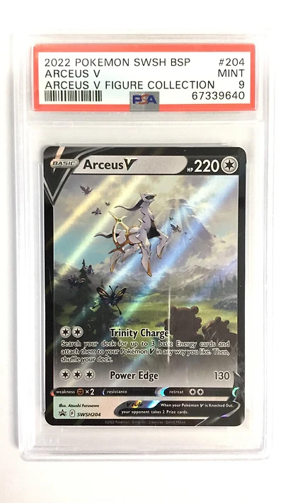 2022 Pokemon Swsh Black Star Promo 204 Arceus V PSA 9