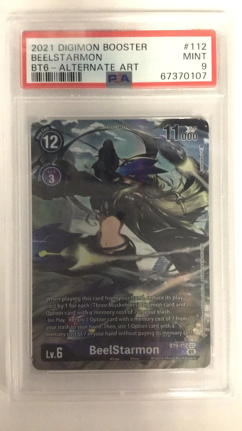 2021 Digimon Booster Double Diamond 112 Beelstarmon Alternate Art PSA 9