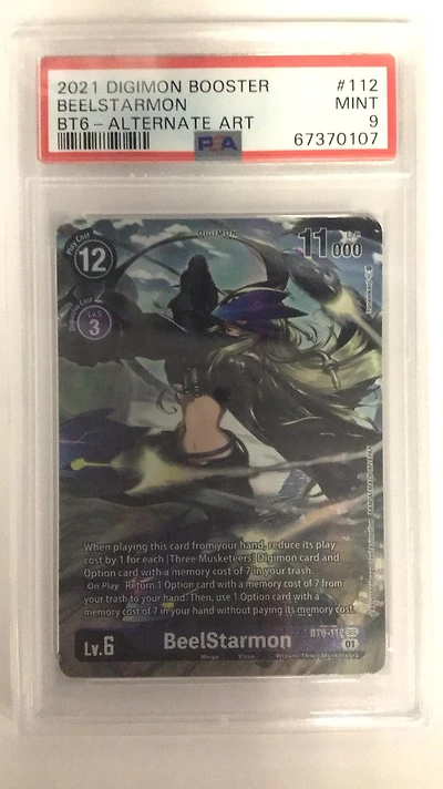 2021 Digimon Booster Double Diamond 112 Beelstarmon Alternate Art PSA 9