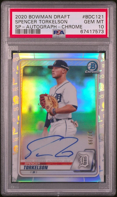 2020 Bowman Draft Bdc121 Spencer Torkelson Sp-autograph-chrome PSA 10