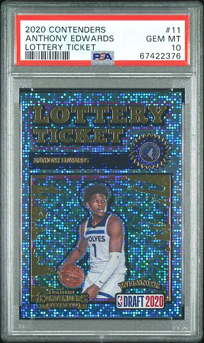 2020 Panini Contenders Lottery Ticket 11 Anthony Edwards PSA 10