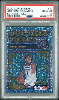 2020 Panini Contenders Lottery Ticket 11 Anthony Edwards PSA 10
