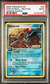 2006 Pokemon Ex Legend Maker 45 Tentacruel-reverse Foil PSA