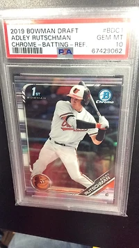 2019 Bowman Draft Bdc1 Adley Rutschman Chrome-batting-refractor PSA 10