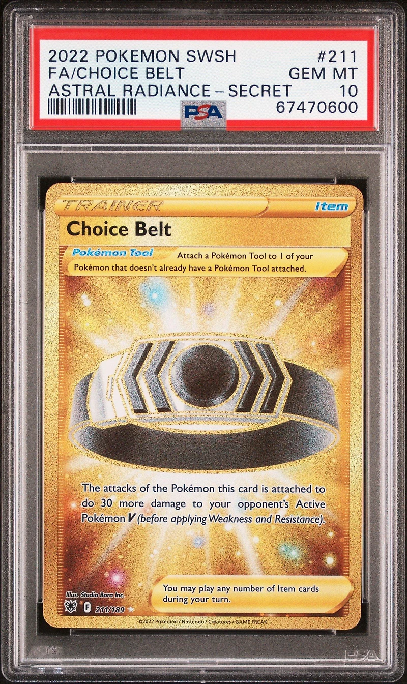 2022 Pokemon Sword & Shield Astral Radiance 211 Full Art/choice Belt Secret PSA 10