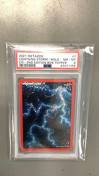 2021 Metazoo Cryptid Nation 7 Lightning Storm-holo 2nd Edition Box Topper PSA 8