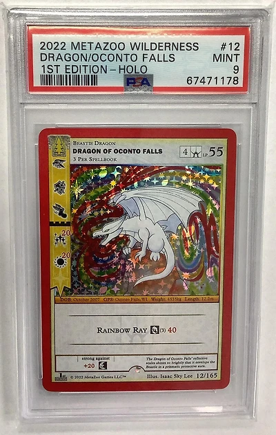 2022 Metazoo Wilderness 12 Dragon Of Oconto Falls-holo 1st Edition PSA 9