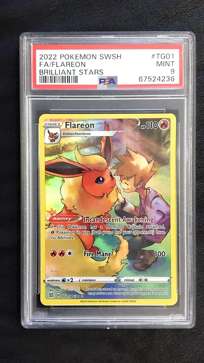2022 Pokemon Sword & Shield Brilliant Stars Tg01 Fa/flareon PSA