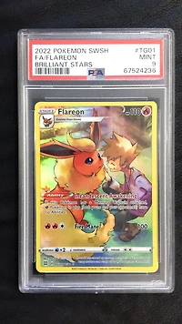 2022 Pokemon Sword & Shield Brilliant Stars Tg01 Fa/flareon PSA