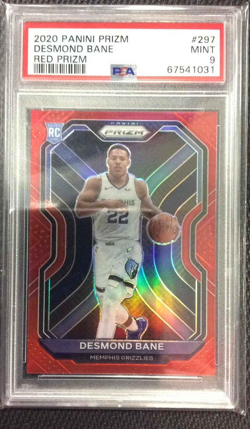 2020 Panini Prizm 297 Desmond Bane Red Prizm PSA 9