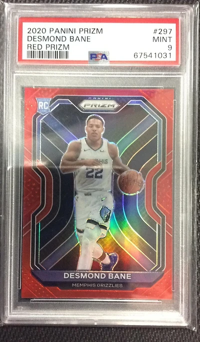 2020 Panini Prizm 297 Desmond Bane Red Prizm PSA 9
