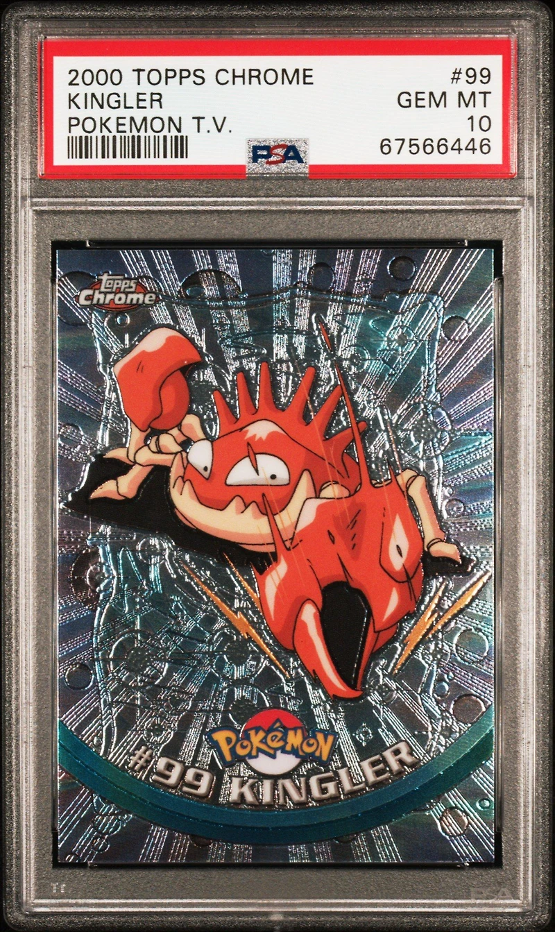 2000 Topps Chrome Pokemon T.v. 99 Kingler PSA 10
