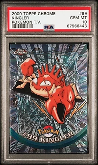 2000 Topps Chrome Pokemon T.v. 99 Kingler PSA 10