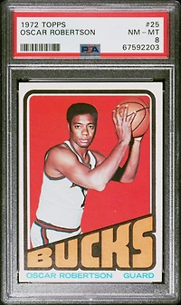 1972 Topps 25 Oscar Robertson PSA 8