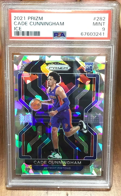 2021 Panini Prizm 282 Cade Cunningham Ice PSA 9