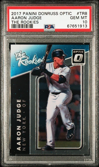 2017 Panini Donruss Optic The Rookies Tr8 Aaron Judge PSA 10