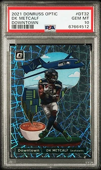 2021 Panini Donruss Optic Downtown Dt32 Dk Metcalf PSA 10