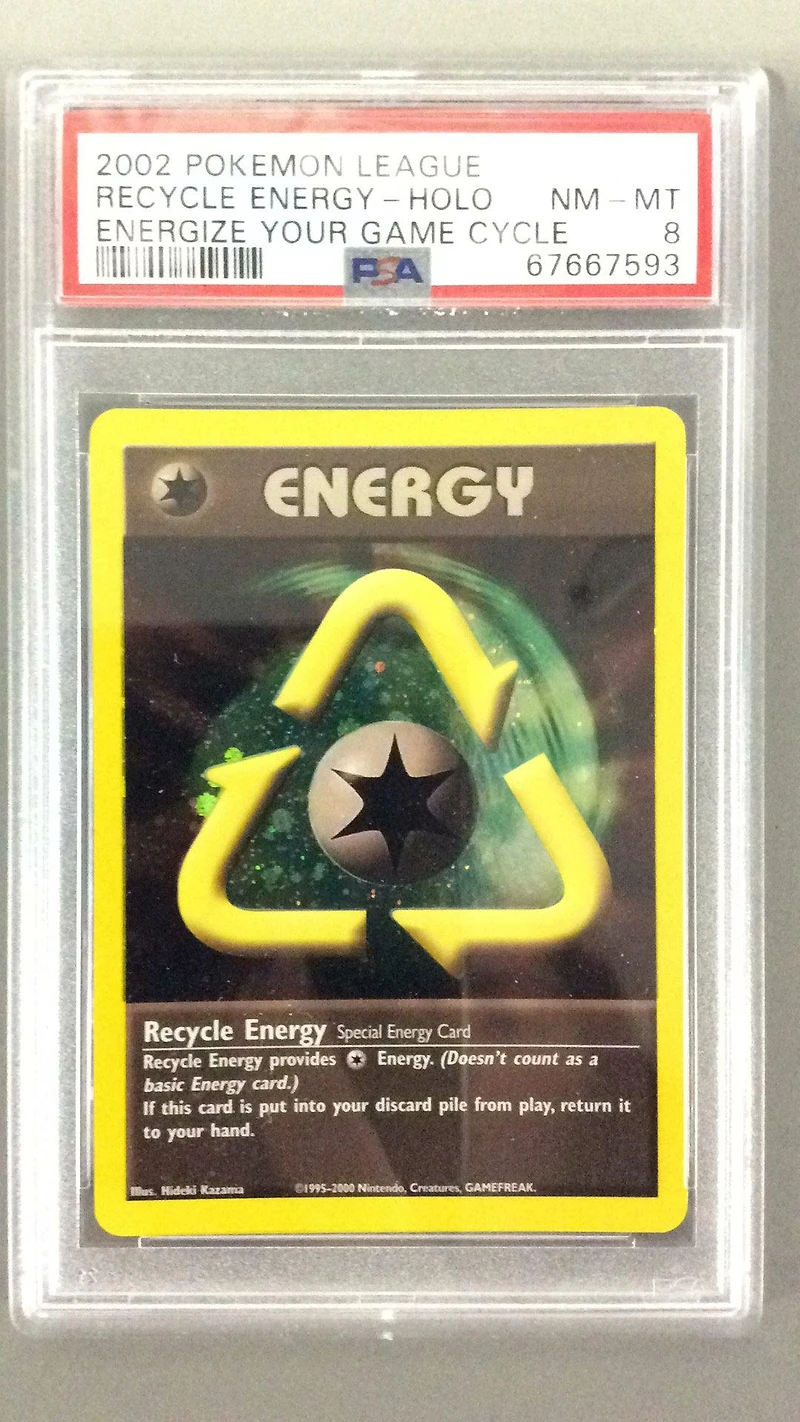 2002 Pokemon League Energize Your Game Cycle Recycle Energy-holo PSA 8