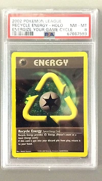 2002 Pokemon League Energize Your Game Cycle Recycle Energy-holo PSA 8