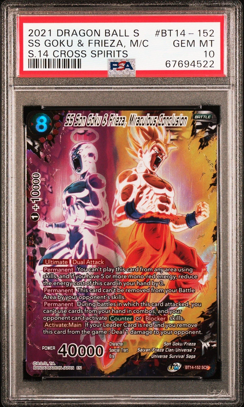 2021 Dragon Ball Super Card Game Series 14 Cross Spirits Bt14-152 Goku/frieza