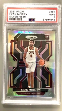 2021 Panini Prizm 325 Evan Mobley Silver Prizm PSA 9