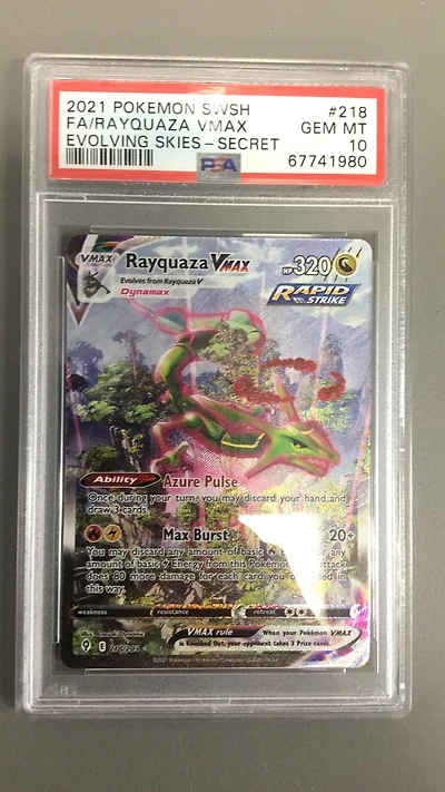 2021 Pokemon Sword & Shield Evolving Skies Fa/rayquaza Vmax PSA