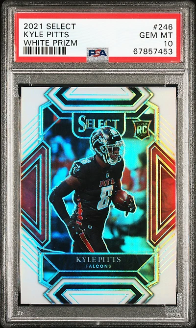 2021 Panini Select 246 Kyle Pitts White Prizm PSA 10