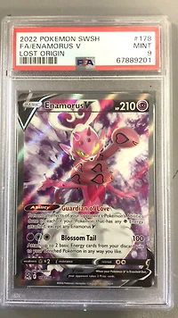 2022 Pokemon Sword & Shield Lost Origin 178 Full Art/enamorus V PSA