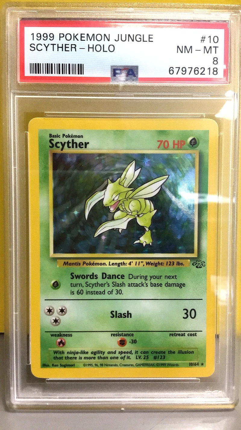 1999 Pokemon Jungle 10 Scyther PSA 8