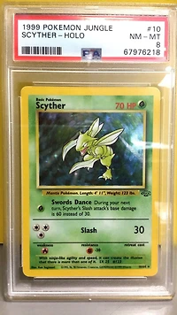 1999 Pokemon Jungle 10 Scyther PSA 8