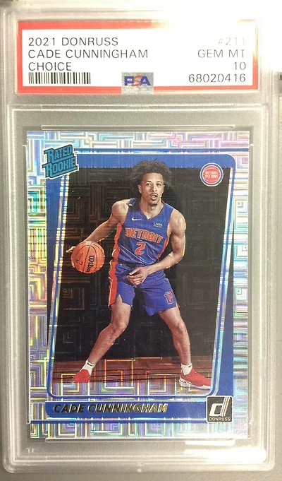 2021 Panini Donruss 211 Cade Cunningham Choice PSA 10