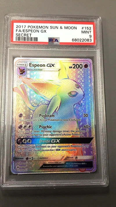 2017 Pokemon Sun & Moon 152 Fa/espeon Gx PSA