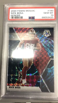 2020 Panini Mosaic 180 Nick Bosa Genesis PSA 10