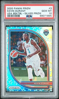 2020 Panini Prizm Usa Basketball 3 Kevin Durant Silver Prizm PSA 10