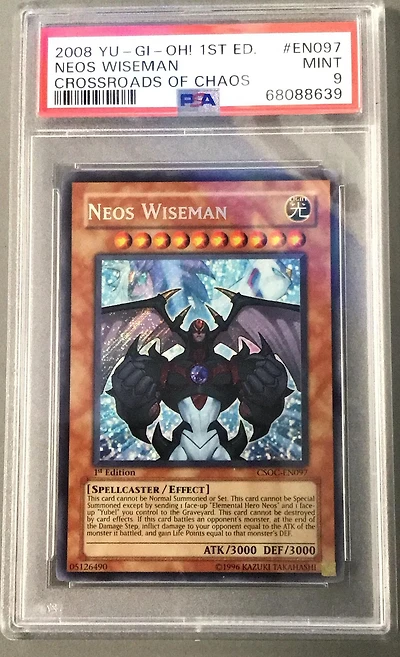2008 Yu-gi-oh! Csoc-crossroads Of Chaos En097 Neos Wiseman 1st Edition PSA 9