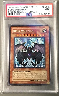2008 Yu-gi-oh! Csoc-crossroads Of Chaos En097 Neos Wiseman 1st Edition PSA 9