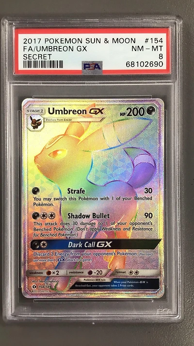 2017 Pokemon Sun & Moon 154 Fa/umbreon Gx PSA